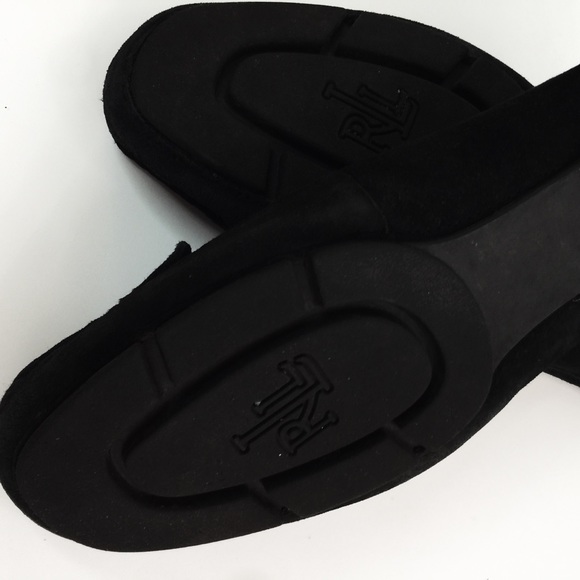 Lauren Ralph Lauren Black Suede Driving Flats 9.5 - Picture 5 of 8